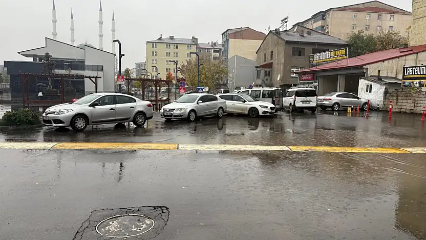 Ağrı'da sağanak yağış etkili oluyor