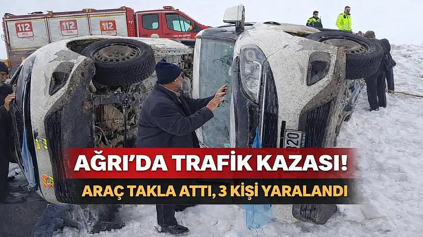 Ağrı'da korku dolu anlar: Sis ve buzlanma felaketi getirdi! Takla atan araçta can pazarı...