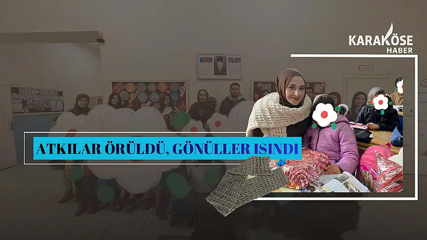 Ağrı'da üniversiteli gençler kendi ördükleri atkıları çocuklara ulaştırdı