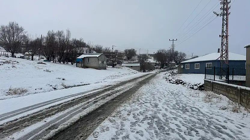 Ağrı'da yağmur kara döndü, köyler beyaza büründü