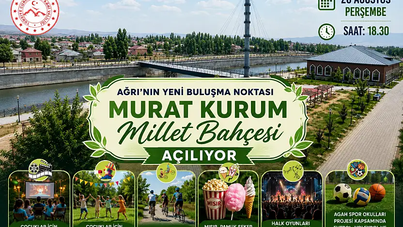 Ağrı'nın yeni buluşma noktası Murat Kurum Millet Millet Bahçesi açılıyor