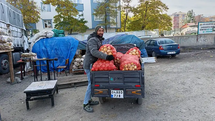 Ağrılılar kış öncesi patates ve soğan alışverişine yoğunlaştı