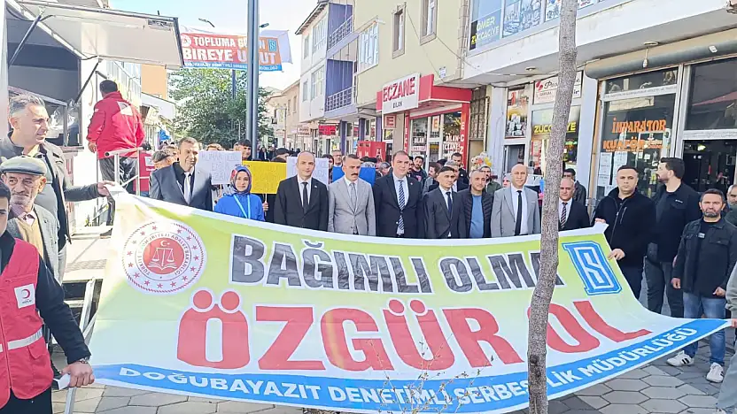 Diyadin'de kamu kurumları ve STK'lardan bağımlılıkla mücadele mesajı
