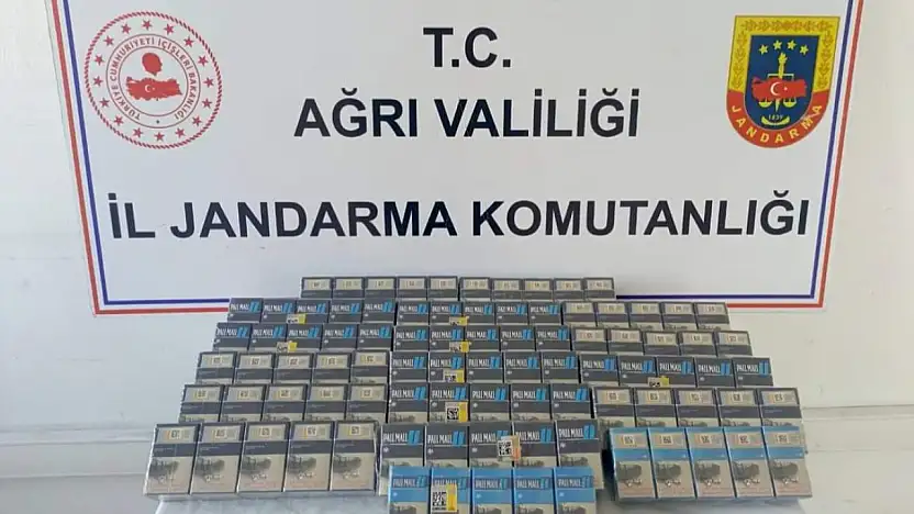 Diyadin'de otobüste kaçak sigara ele geçirildi