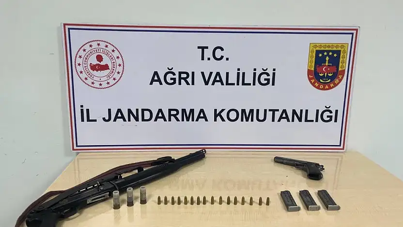 Diyadin'de ruhsatsız silah operasyonu: 1 kişi yakalandı