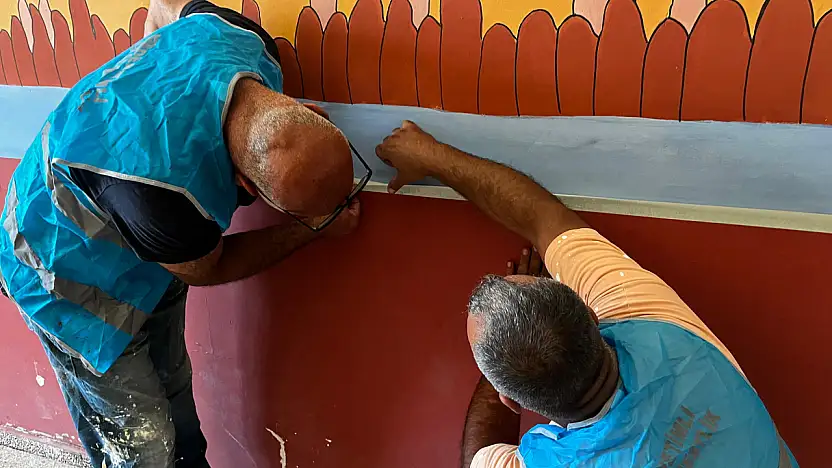 Doğubayazıt'ta köy okulları yükümlüler tarafından yenilendi