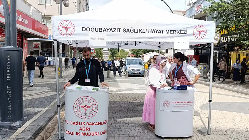 Doğubayazıt'ta sağlık için farkındalık çalışmaları sürüyor