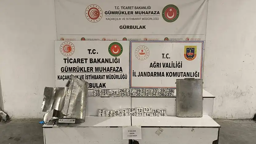 Doğubayazıt'ta tırın deposuna gizlenmiş eroin ele geçirildi