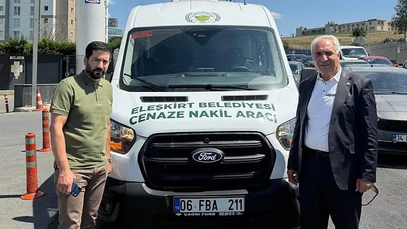 Eleşkirtli iş insanından belediyeye cenaze aracı desteği