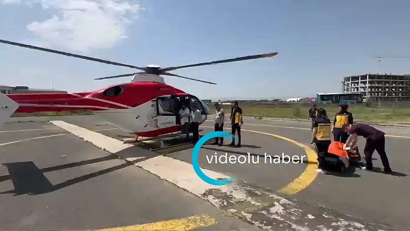 Genç hasta Hakkari'den helikopter ambulansla Ağrı'ya sevk edildi