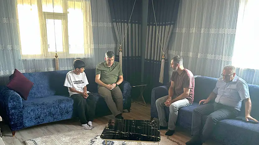 Kaymakam Korkusuz'dan Yılmaz ailesine hane ziyareti