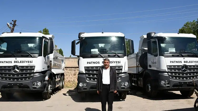 Patnos Belediyesi araç filosunu üç yeni kamyonla güçlendirdi