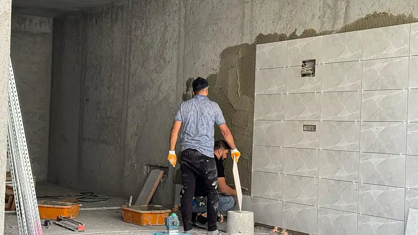Patnos kasaplar çarşısında çalışmalar yoğun şekilde devam ediyor