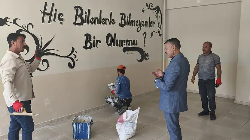 Patnos'ta okullar yeni eğitim yılına hazırlanıyor