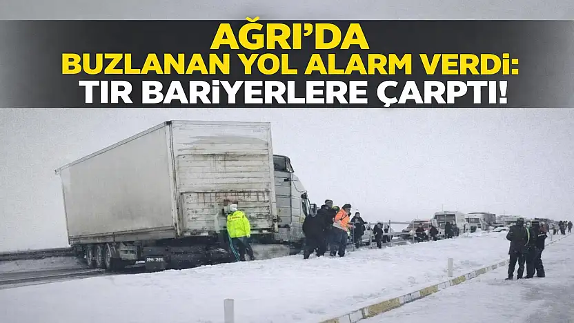 Tutak'ta kaygan yol kazaya neden oldu