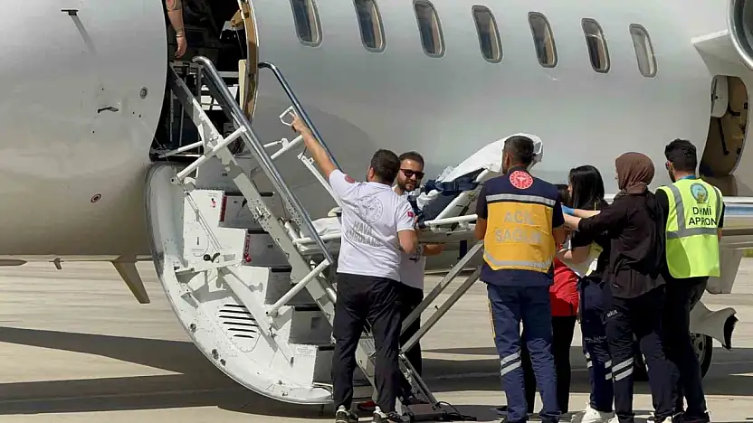 Uçak ambulans Ağrı'dan havalandı acil müdahale hayat kurtardı